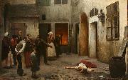 Jakub Schikaneder Murder in the House oil painting artist